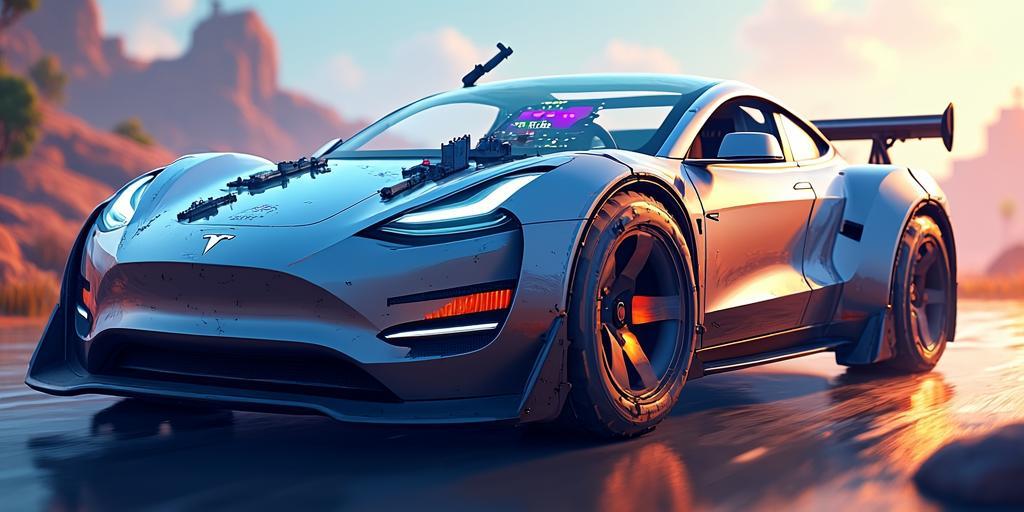 和平精英特斯拉载具全解析，科技感拉满的吃鸡新体验！和平精英特斯拉载具，科技感爆棚的吃鸡新体验全解析  第1张